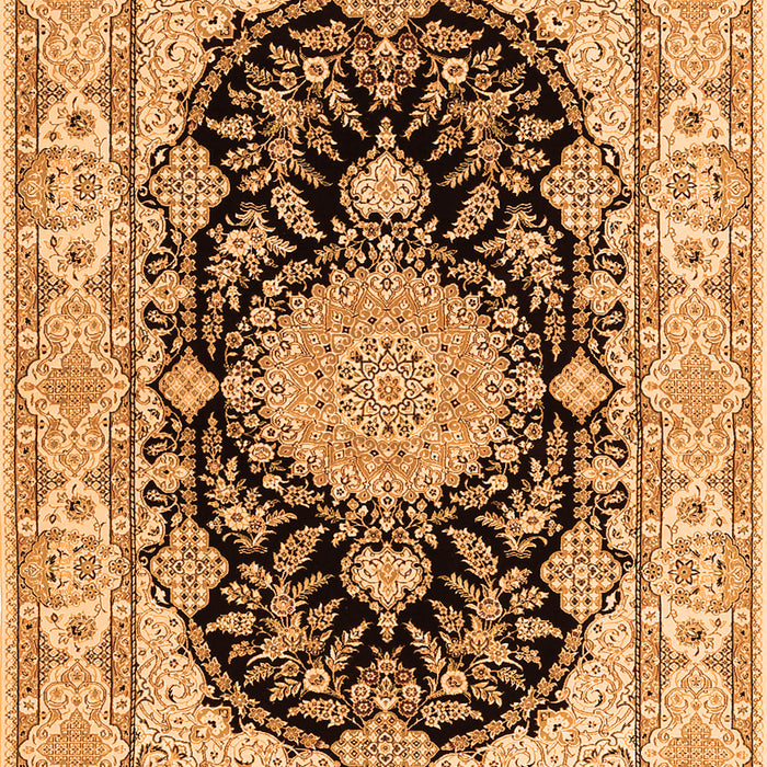 Medallion Orange Traditional Rug, tr2742org