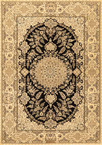 Medallion Brown Traditional Rug, tr2742brn