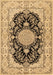 Medallion Brown Traditional Rug, tr2742brn