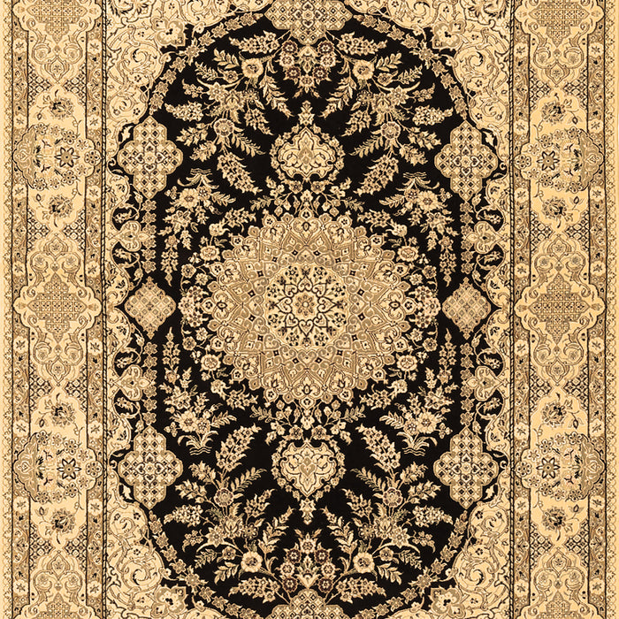 Medallion Brown Traditional Rug, tr2742brn