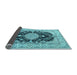 Sideview of Medallion Light Blue Traditional Rug, tr2742lblu