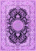 Machine Washable Medallion Purple Traditional Area Rugs, wshtr2742pur