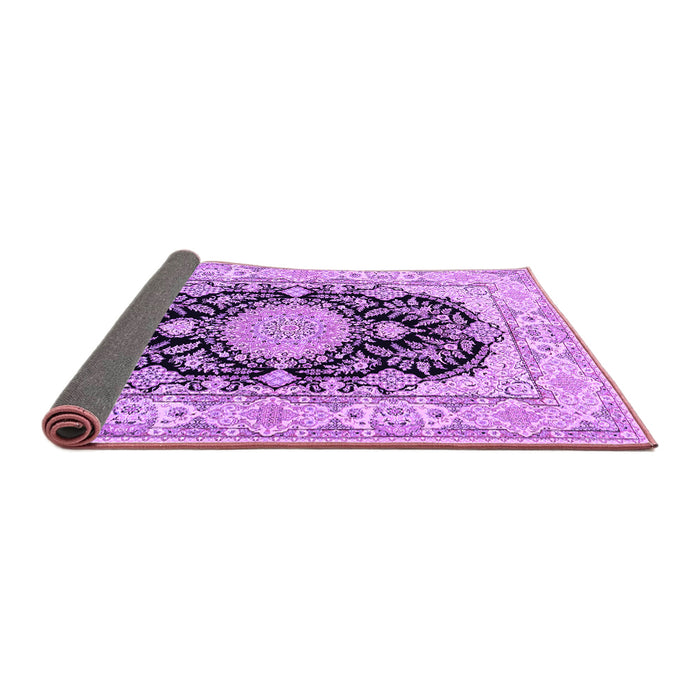 Sideview of Medallion Purple Traditional Rug, tr2742pur