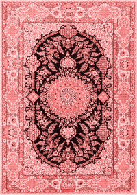 Medallion Red Traditional Rug, tr2742red