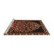 Sideview of Machine Washable Traditional Deep Red Rug, wshtr2743