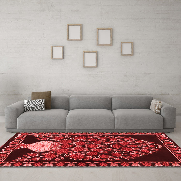 Traditional Red Washable Rugs