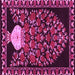 Square Machine Washable Persian Pink Traditional Rug, wshtr2743pnk