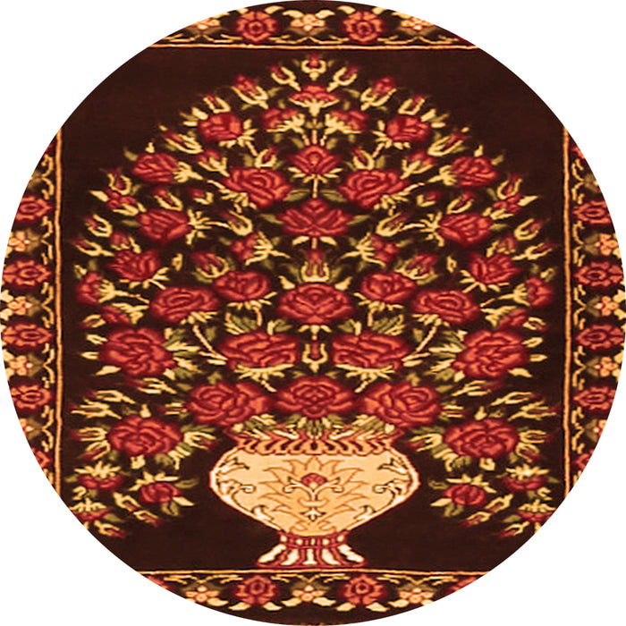 Square Persian Orange Traditional Rug, tr2743org