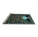 Sideview of Machine Washable Persian Light Blue Traditional Rug, wshtr2743lblu