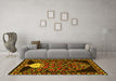 Machine Washable Persian Yellow Traditional Rug in a Living Room, wshtr2743yw