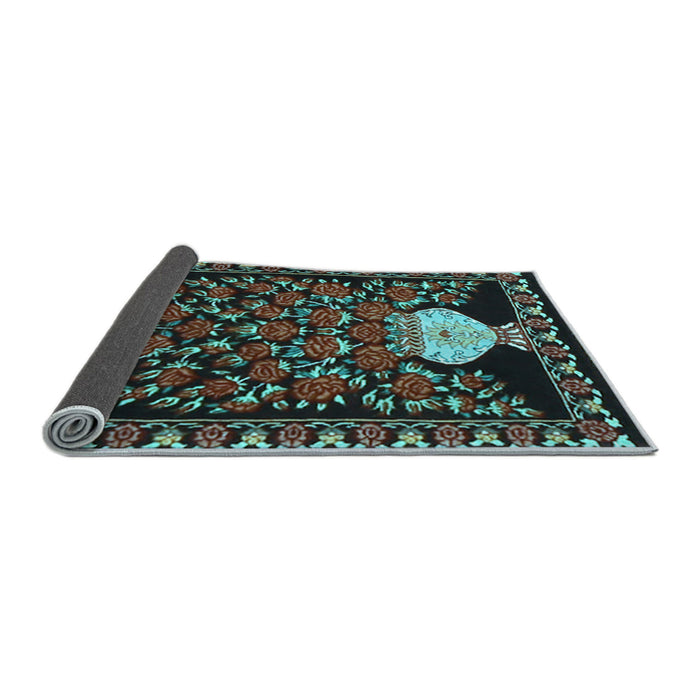Sideview of Persian Light Blue Traditional Rug, tr2743lblu