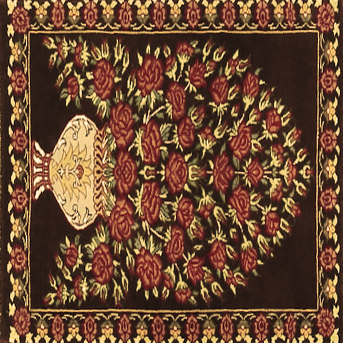 Square Persian Brown Traditional Rug, tr2743brn