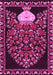 Machine Washable Persian Pink Traditional Rug, wshtr2743pnk