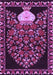 Machine Washable Persian Purple Traditional Area Rugs, wshtr2743pur