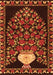 Serging Thickness of Machine Washable Persian Orange Traditional Area Rugs, wshtr2743org