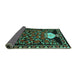 Sideview of Persian Turquoise Traditional Rug, tr2743turq