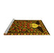 Sideview of Machine Washable Persian Yellow Traditional Rug, wshtr2743yw