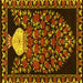 Square Persian Yellow Traditional Rug, tr2743yw