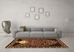 Machine Washable Persian Brown Traditional Rug in a Living Room,, wshtr2743brn