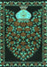 Machine Washable Persian Turquoise Traditional Area Rugs, wshtr2743turq