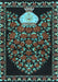 Machine Washable Persian Light Blue Traditional Rug, wshtr2743lblu