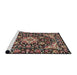 Sideview of Machine Washable Traditional Night Red Rug, wshtr2744