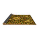 Sideview of Medallion Yellow Traditional Rug, tr2744yw