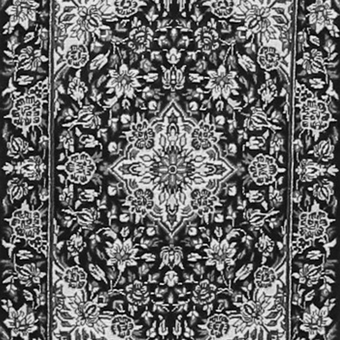 Serging Thickness of Machine Washable Medallion Gray Traditional Rug, wshtr2744gry