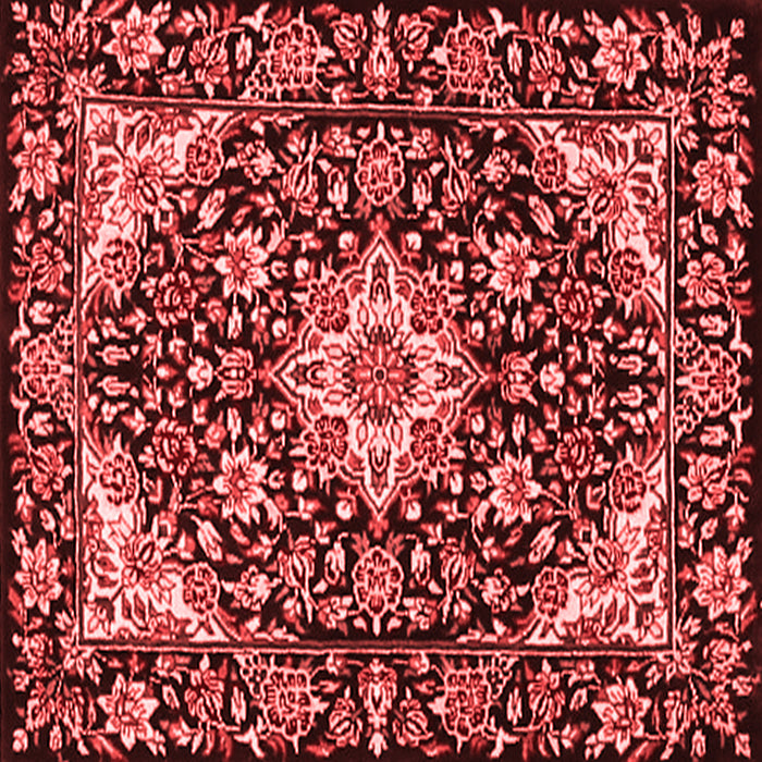 Machine Washable Medallion Red Traditional Rug, wshtr2744red