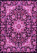 Machine Washable Medallion Pink Traditional Rug, wshtr2744pnk