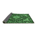 Sideview of Medallion Emerald Green Traditional Rug, tr2744emgrn