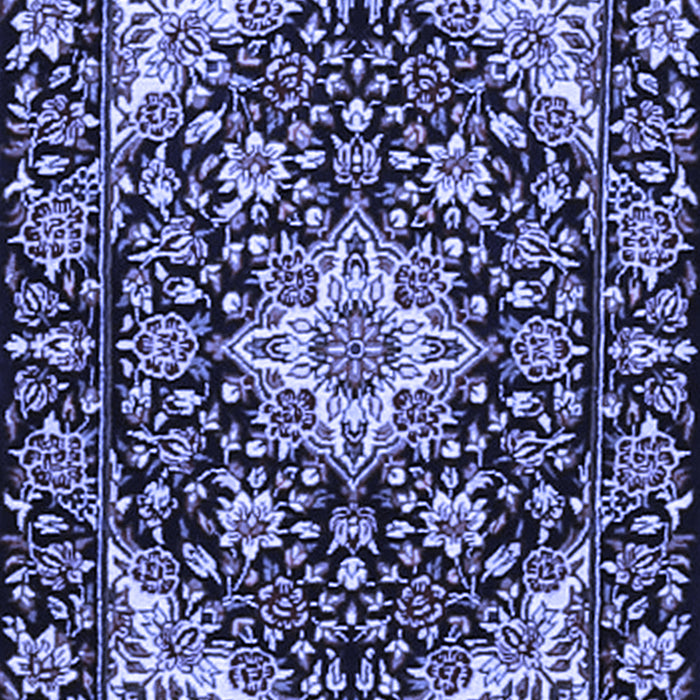 Medallion Blue Traditional Rug, tr2744blu