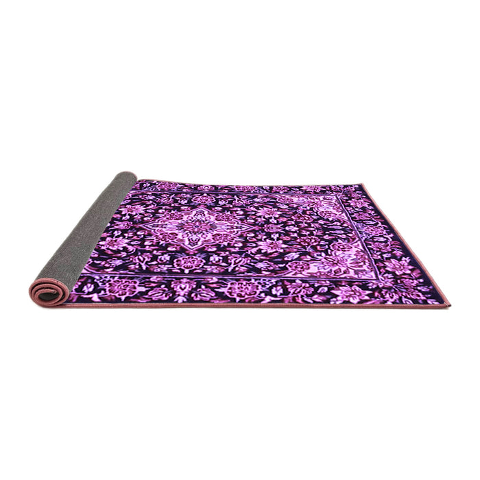 Sideview of Medallion Purple Traditional Rug, tr2744pur