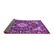 Sideview of Medallion Purple Traditional Rug, tr2744pur