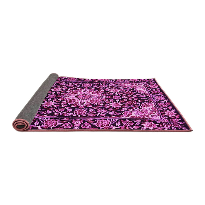 Sideview of Medallion Pink Traditional Rug, tr2744pnk