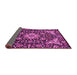 Sideview of Medallion Pink Traditional Rug, tr2744pnk