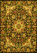 Medallion Yellow Traditional Rug, tr2744yw