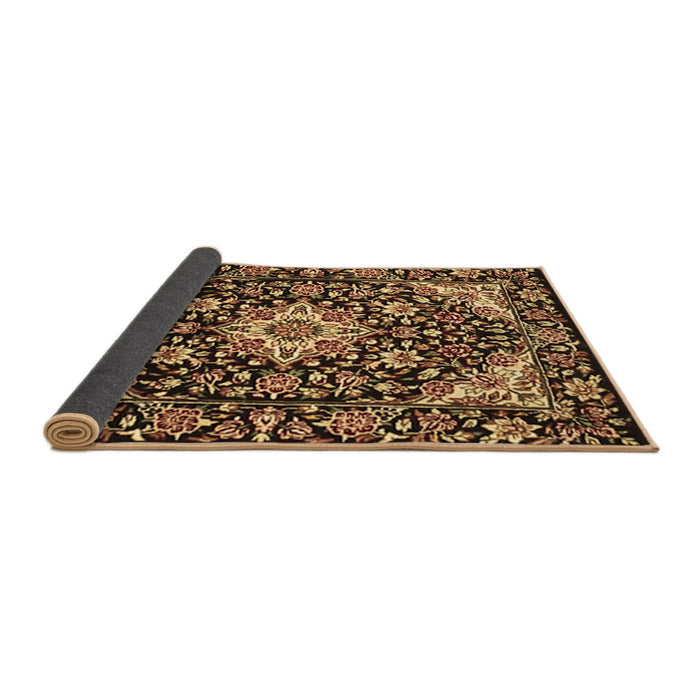 Sideview of Medallion Brown Traditional Rug, tr2744brn