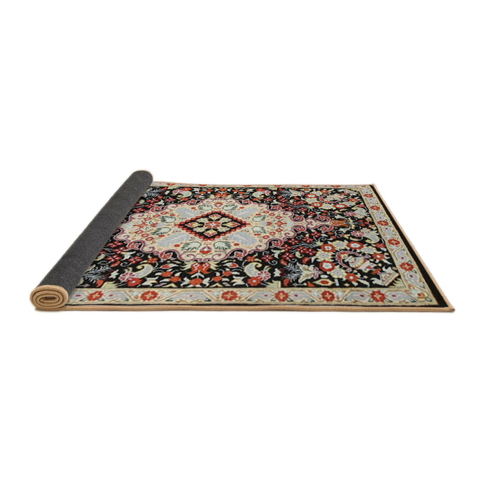 Sideview of Traditional Tan Brown Medallion Rug, tr2745