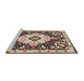 Sideview of Machine Washable Traditional Tan Brown Rug, wshtr2745