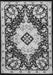 Serging Thickness of Machine Washable Medallion Gray Traditional Rug, wshtr2745gry