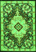 Medallion Green Traditional Rug, tr2745grn