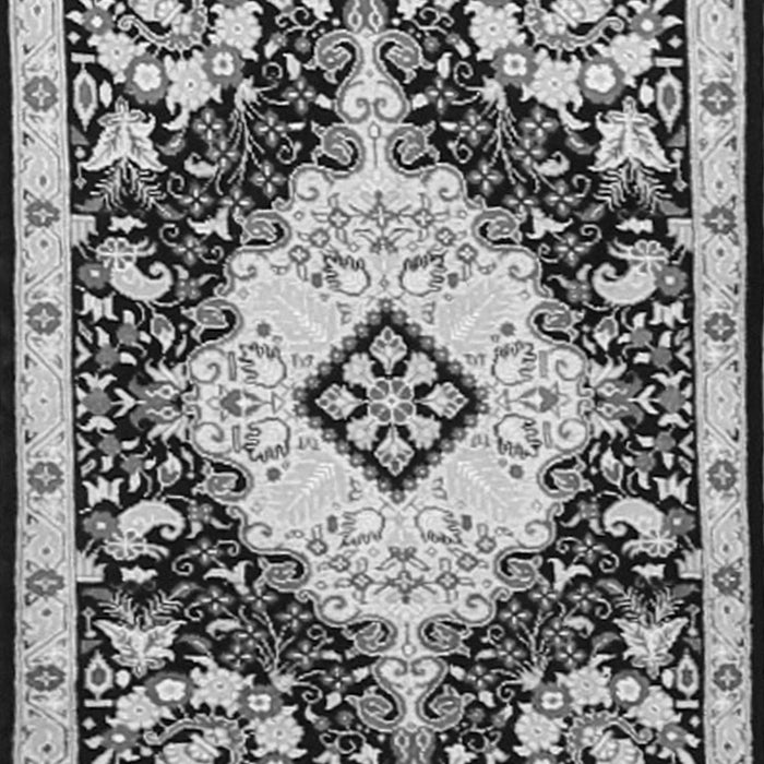 Medallion Gray Traditional Rug, tr2745gry