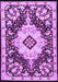 Machine Washable Medallion Purple Traditional Area Rugs, wshtr2745pur