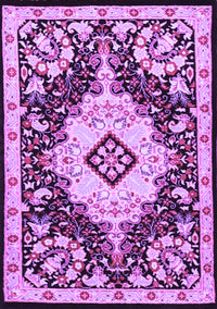 Medallion Purple Traditional Rug, tr2745pur