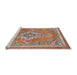 Sideview of Machine Washable Traditional Light French Beige Brown Rug, wshtr2746