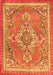 Serging Thickness of Machine Washable Persian Orange Traditional Area Rugs, wshtr2746org