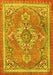 Machine Washable Persian Yellow Traditional Rug, wshtr2746yw