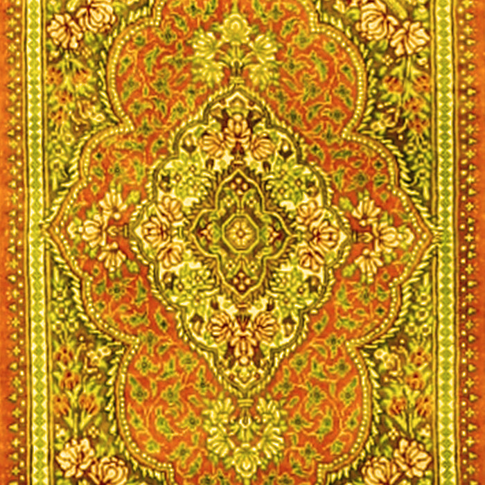 Machine Washable Persian Yellow Traditional Rug, wshtr2746yw