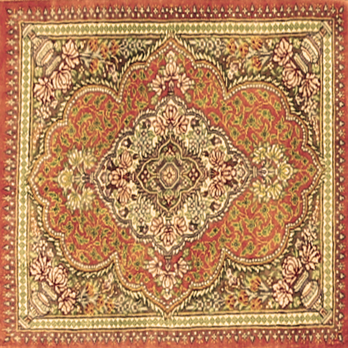 Square Persian Brown Traditional Rug, tr2746brn